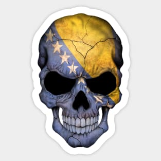 Bosnian Flag Skull Sticker